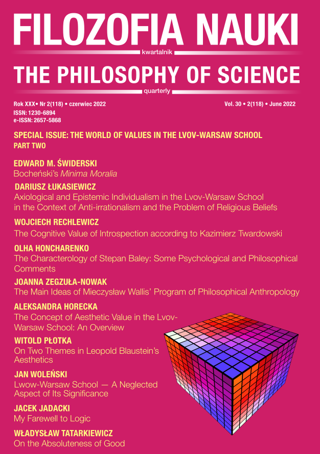 					View Vol. 30 No. 2 (2022): THE PHILOSOPHY OF SCIENCE
				